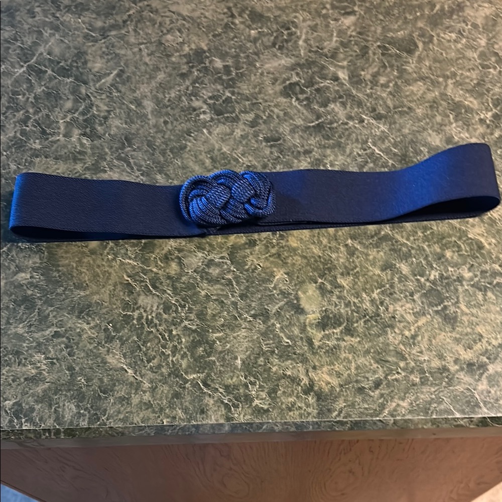 Navy Blue Belt with Knot Detail